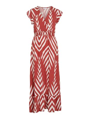 VIAYA PAYA C/S V-NECK ANKLE DRESS/1/FTKA