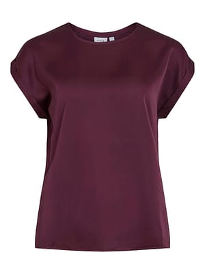 VIELLETTE S/S SATIN TOP - NOOS
