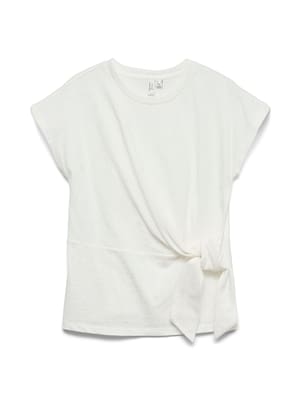 VMJINNIE S/S O-NECK KNOT TOP JRS BTQ