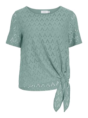 VIAMALINA OPEN O-NECK S/S TOP/VOL/PB