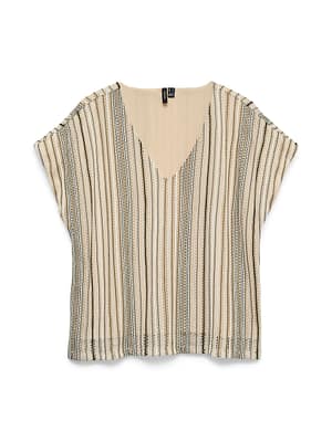 VMDEMI SS V-NECK TOP JRS GA