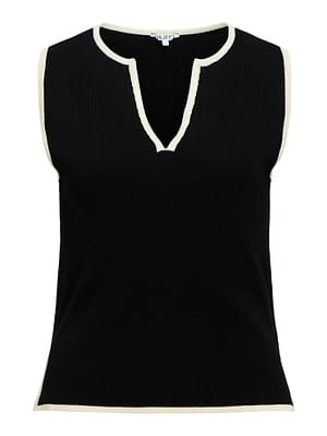 OBJVIVA S/L RE V-NECK KNIT TOP NOOS