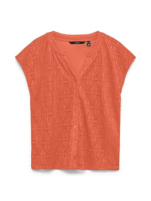VMMAYA CS PLACKET V-NECK TOP JRS