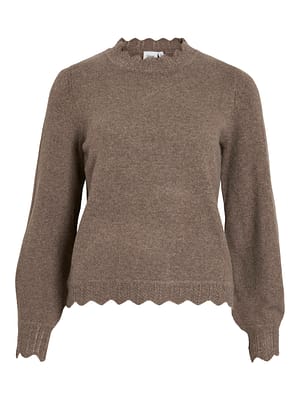VINIKOLINA O-NECK L/S KNIT TOP - NOOS