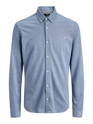 JPRBLUBLAKE PIQUE DETAIL L/S SHIRT