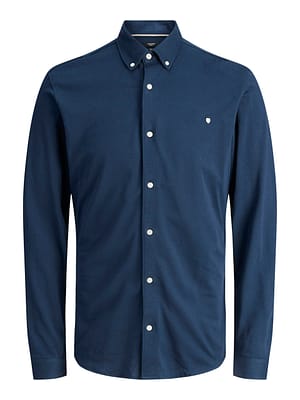 JPRBLUBLAKE PIQUE DETAIL L/S SHIRT