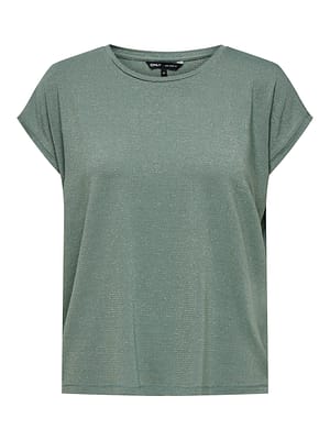 ONLCLAUDIA S/S GLITTER TOP NOOS JRS