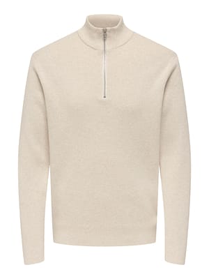 ONSTING REG HALF ZIP KNIT NOOS