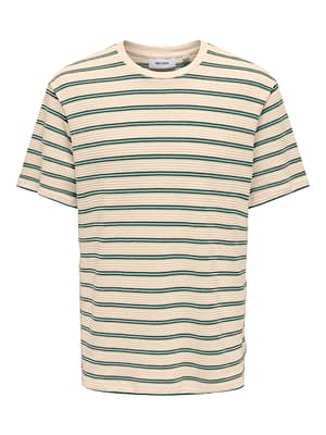ONSIAN REG SS STRIPE STRUCT TEE