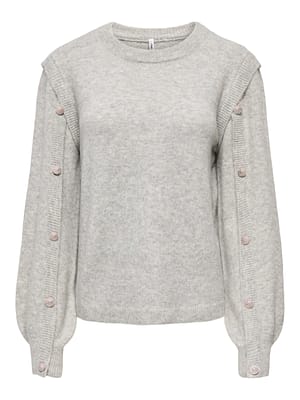 ONLRENE LIFE LS BUTTON O-NECK CS KNT