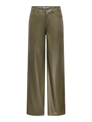 ONLSMOOTH HW FAUX LEATH WIDE PANT CC PNT