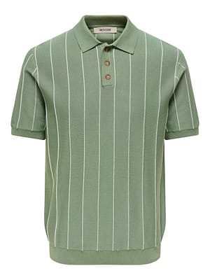 ONSSAIM REG 12 STRIPE SS POLO KNIT