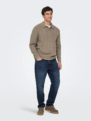 ONSDALE RLX LS POLO KNIT NOOS