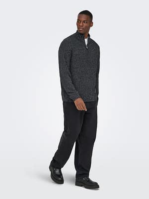 ONSJOIN REG LS HIGH NECK KNIT CAMP