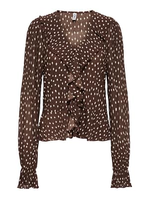 ONLKAFIE L/S FRILL TOP CS WVN