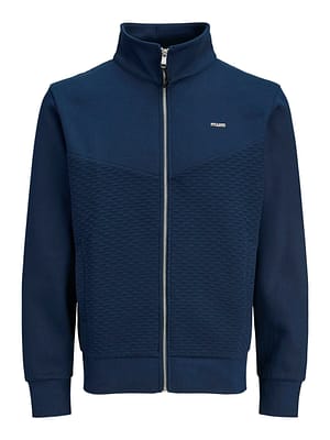 JPRBLUFRANKIE SWEAT ZIP HIGH NECK SMU