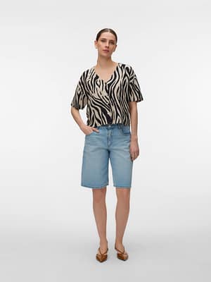 VMMYMILO 2/4 V-NECK SHIRT WVN NOOS