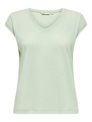ONLSILVERY S/S V NECK LUREX TOP JRS NOOS