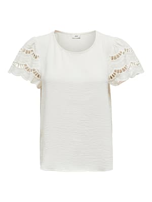 JDYHANNAH S/S LACE TOP WVN