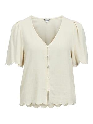 OBJSANNE 2/4 LO V-NECK TOP NOOS