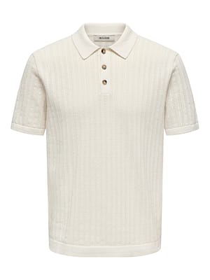ONSMOON REG 12 SS POLO KNIT NOOS