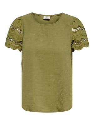 JDYHANNAH S/S LACE TOP WVN