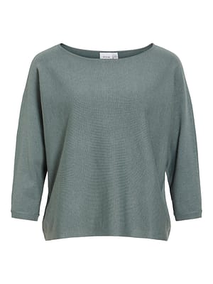 VIMALU BOATNECK 3/4 SLEEVE KNIT TOP-NOOS