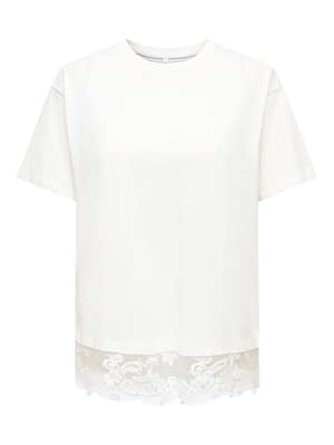 ONLVIVVI S/S LACE BOTTOM TOP JRS NOOS
