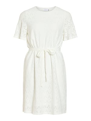 VIAMALINA O-NECK S/S DRESS/VOL/PB