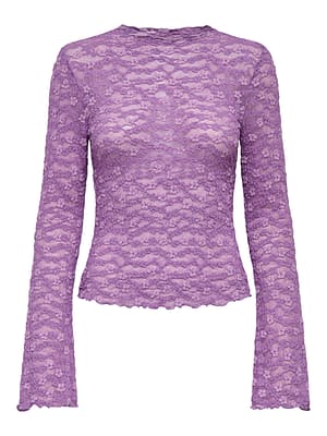 ONLLOLLIE L/S LACE TOP CS JRS