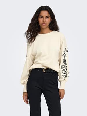 ONLBROOKE L/S O-NECK DETAIL SWT
