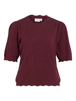 VIEMI O-NECK 2/4 SLEEVE KNIT TOP/TES