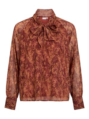 VIRELARA IPA V-NECK LS GLITTER TOP