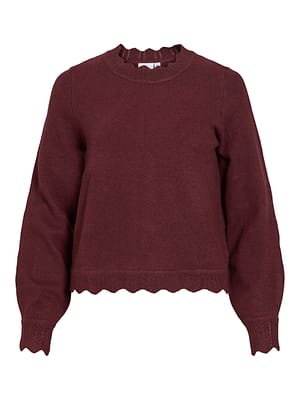 VINIKOLINA O-NECK L/S KNIT TOP - NOOS