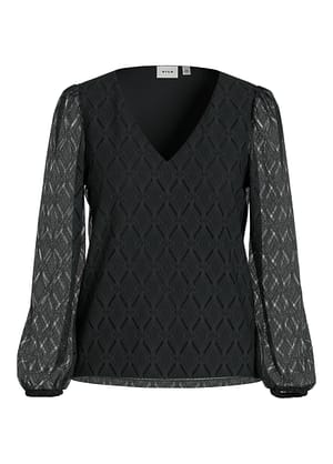 VIFERO V-NECK L/S TOP/DFS/PB