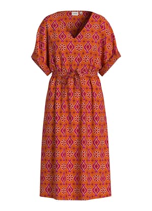 VIZEYA CERO V-NECK 2/4 MID CALF DRESS