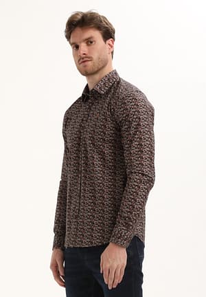 Overhemd Poplin print