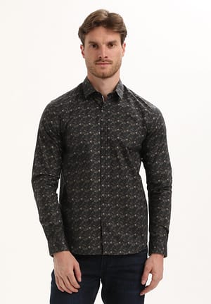 Overhemd Poplin print