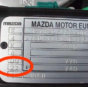 mazda collorcode