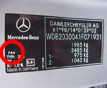 mercedes collorcode