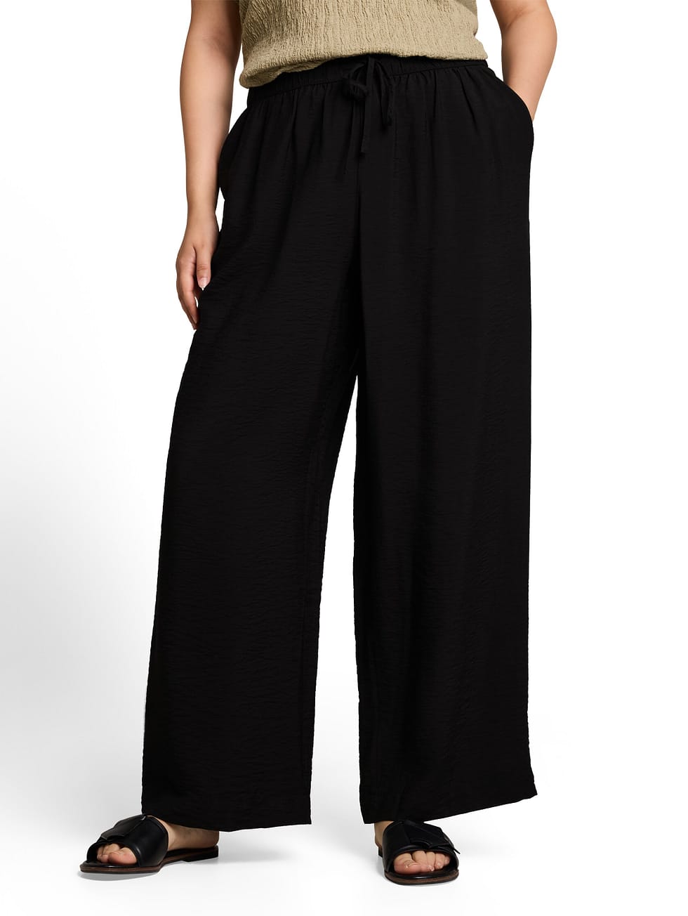 Plus Size - Loose wide-leg trousers with drawstring | Tom Tailor