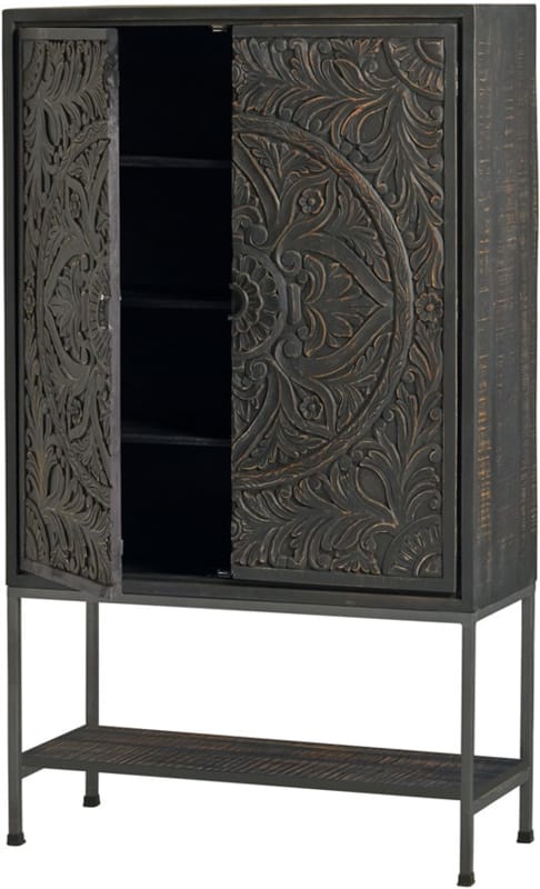 2-deurs kast Carving houtsnijwerk - Afbeelding 5