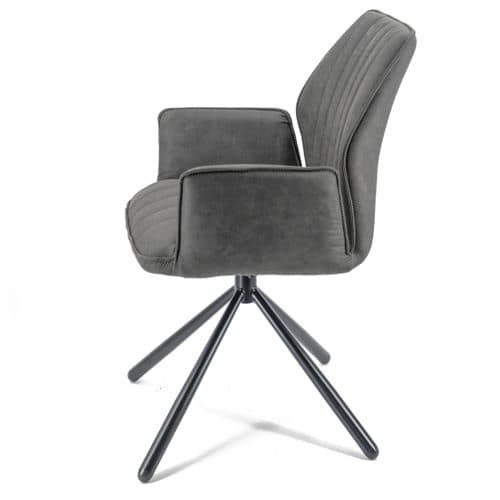 Draaibare eetkamerstoel Nina cowboy antraciet - Afbeelding 3