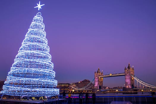 Kerstdecor in Londen.