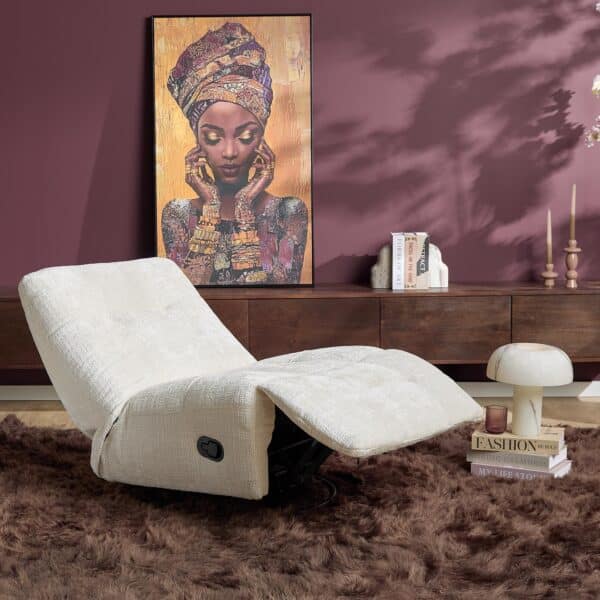 Relaxfauteuil Lazy Off White - Afbeelding 2