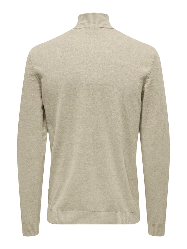 ONSLOUI REG 12 MEL HALF ZIP KNIT