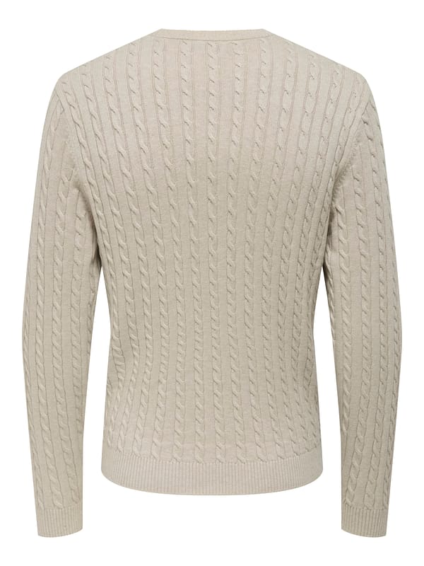 ONSLOUI REG 12 CABEL CREW KNIT NOOS