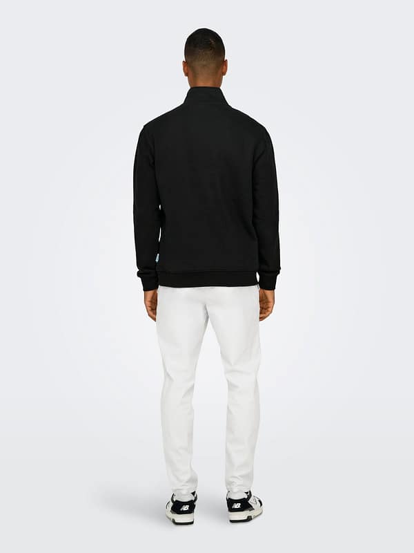 ONSCURATED REG HALF ZIP SWEAT NOOS