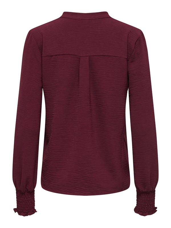 ONLMETTE V-NECK LS SMOCK TOP NOOS WVN