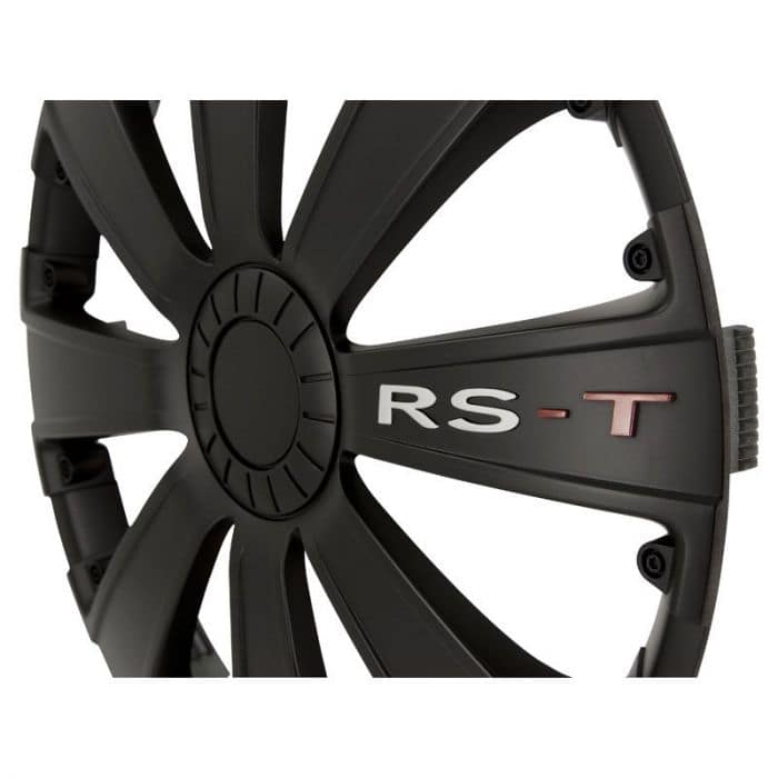 4-Delige Wieldoppenset RS-T 14-inch zwart